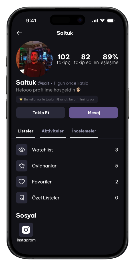 Match screen